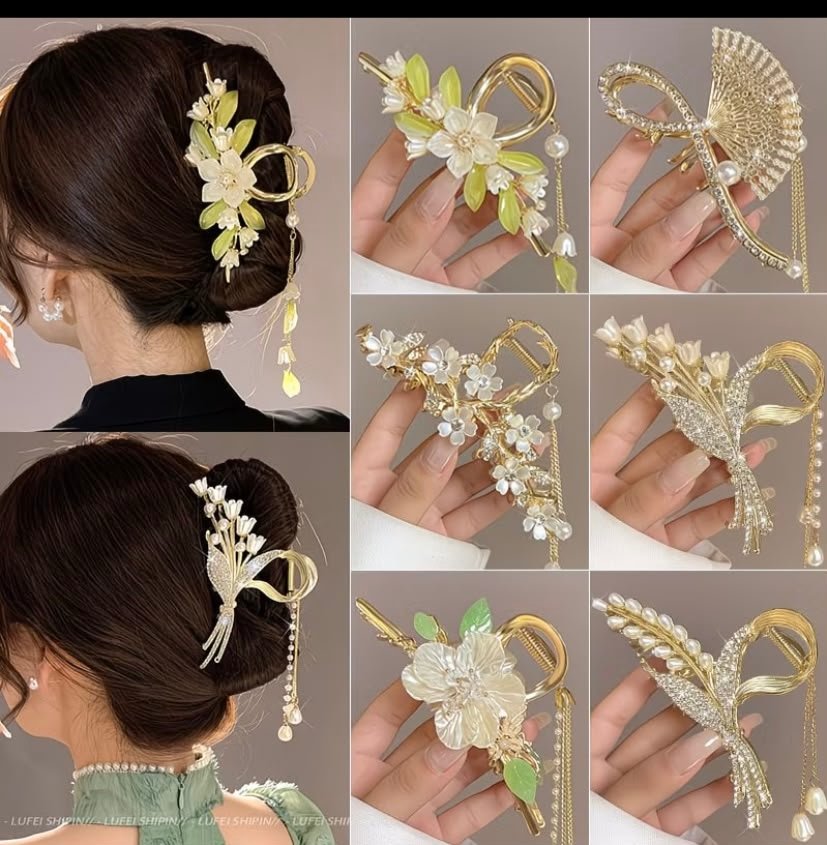 Vintage Tassel hair claw set