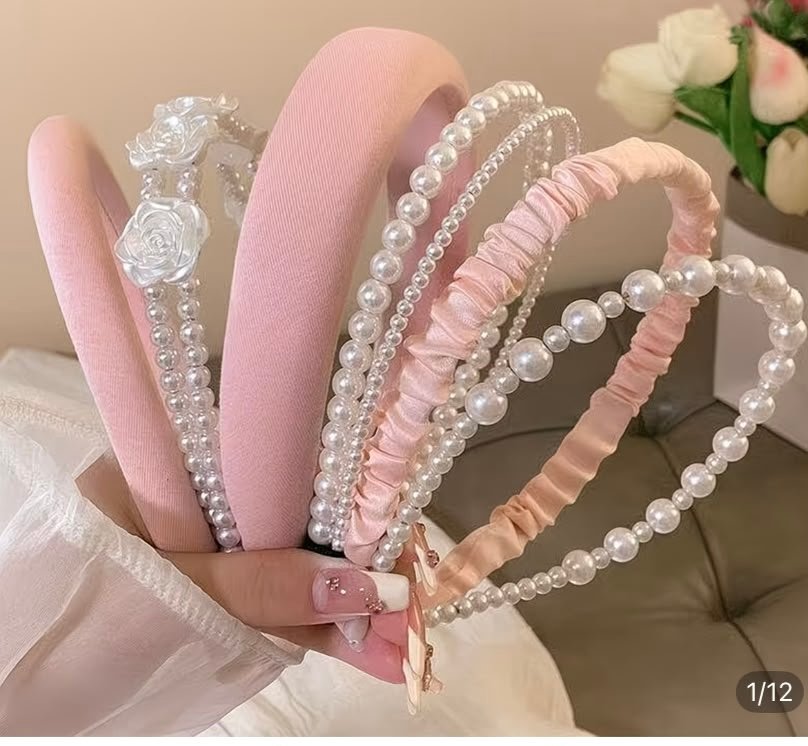 Pearl padded headband set