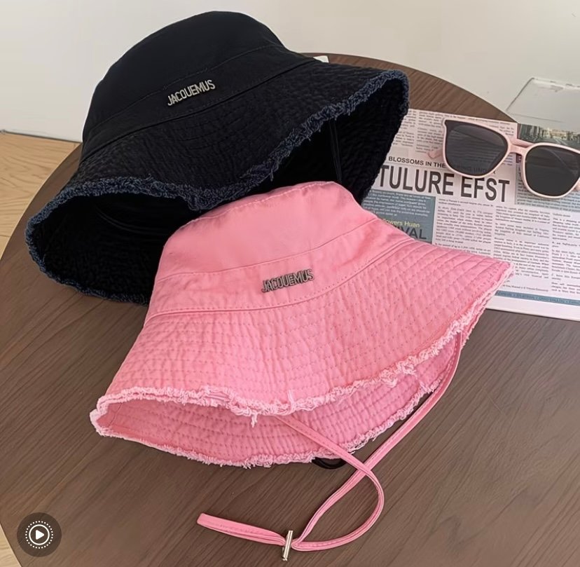Fisherman hat with frayed edge