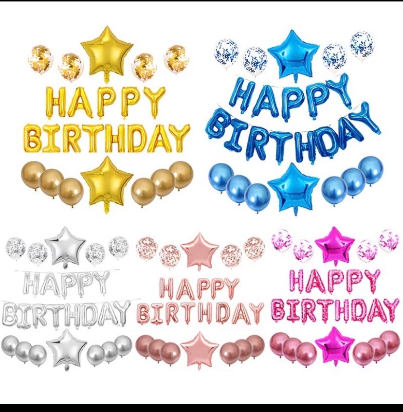 Birthday decorations balloons