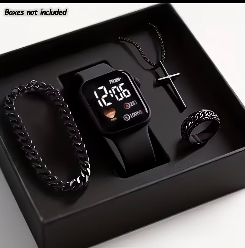 4 piece new fashion trend quartz watch set