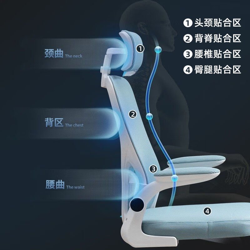 Ergonomic Mesh Office Chair – Swivel Computer Desk Chair with Headrest & Reclining Options