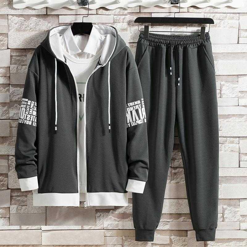 Men's 2-Piece Tracksuit Set - Zip Hoodie & Jogger Pants Sweatsuit