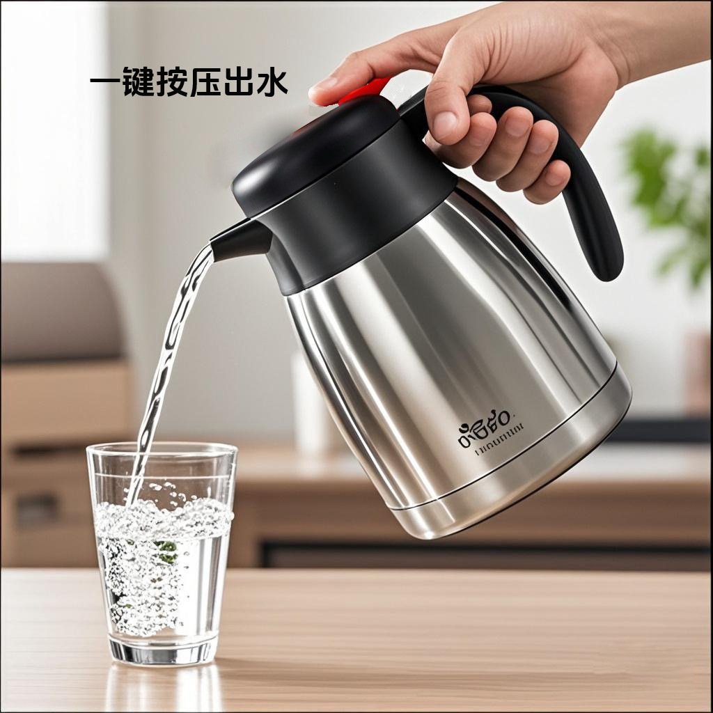 Stainless Steel Vacuum Flask 1.5L/2L - 12-24h Heat Retention