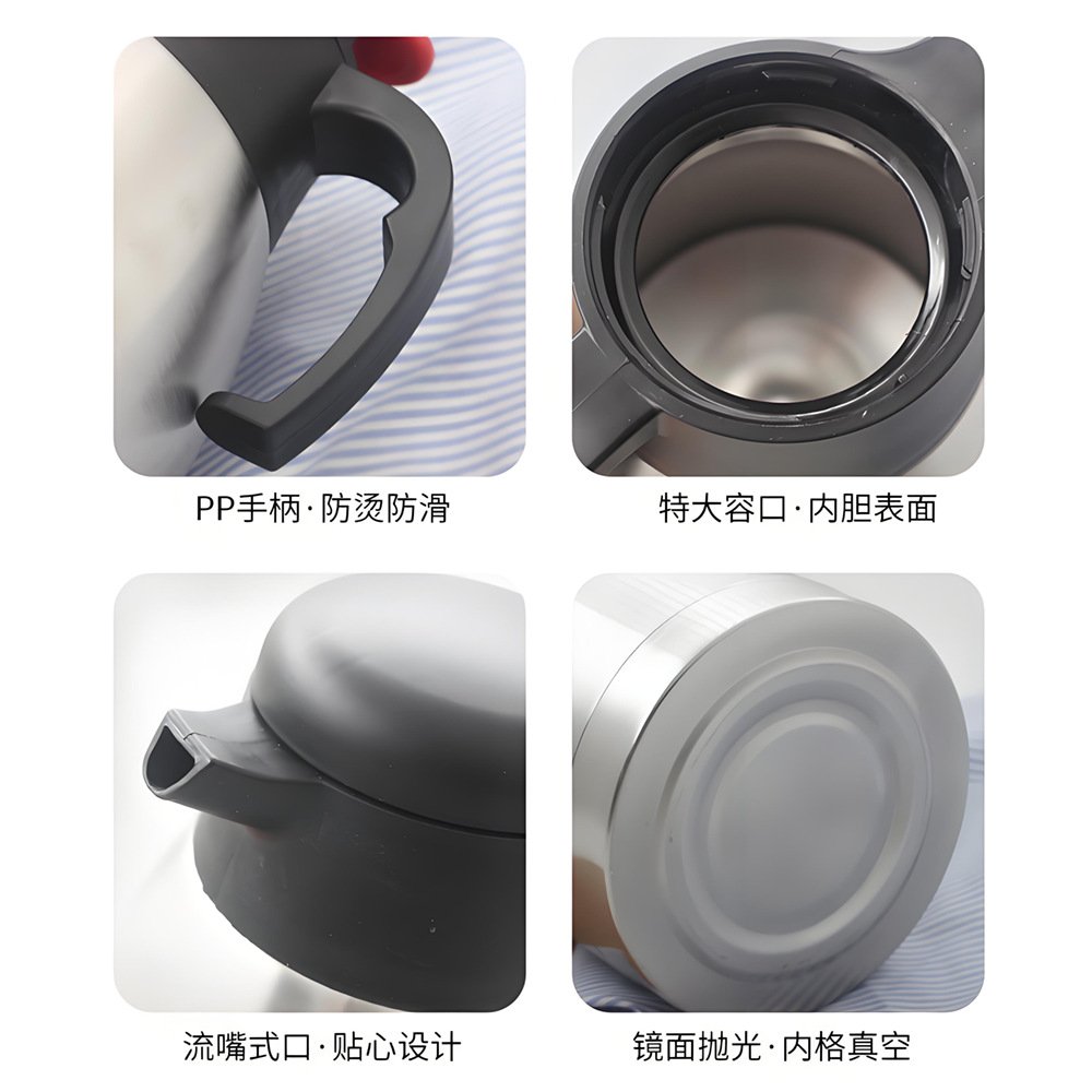 Stainless Steel Vacuum Flask 1.5L/2L - 12-24h Heat Retention