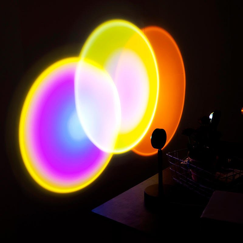 Sunset Projection Lamp - Rainbow Ambient Light with Tripod