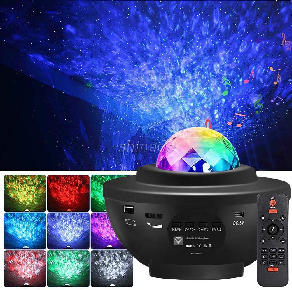 Galaxy Star Projector with Bluetooth Speaker - Remote Control Night Light