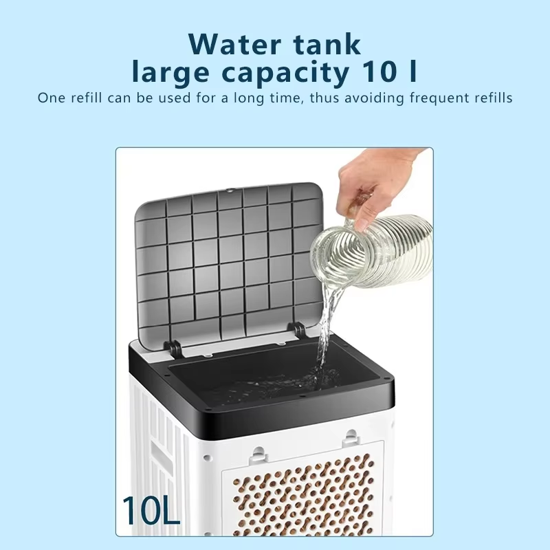 Mobile Evaporative Air Cooler - 12L Tank, 3-Speed Fan with Remote & Timer