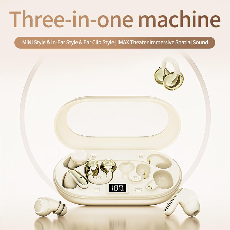 P47 Wireless Ear Clip Earbuds - 3 Pairs, IPX5 Waterproof Sports Set