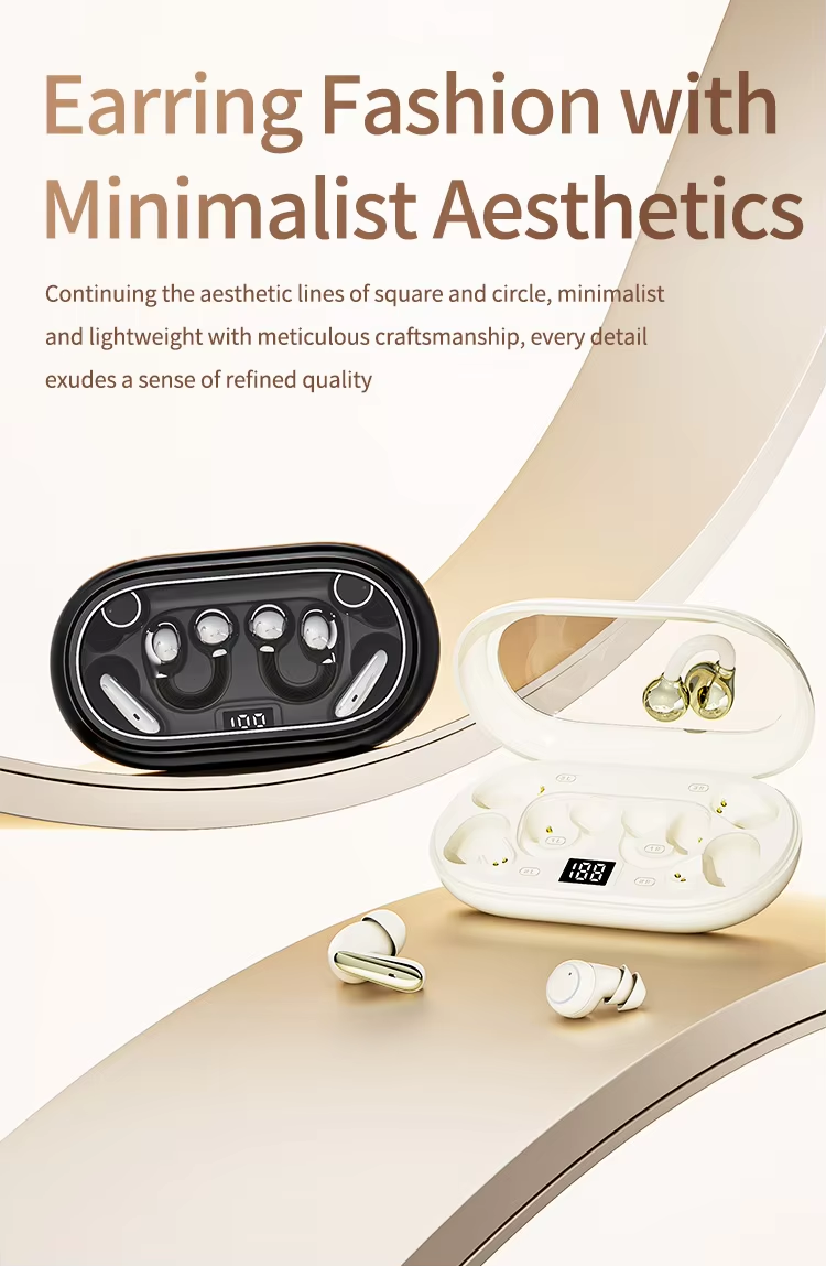 P47 Wireless Ear Clip Earbuds - 3 Pairs, IPX5 Waterproof Sports Set