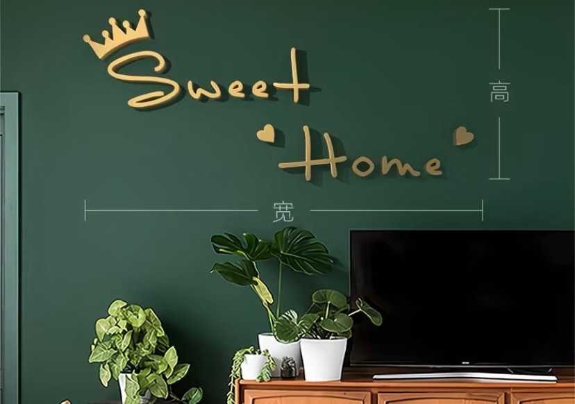 3D Acrylic letter wall stickers for room