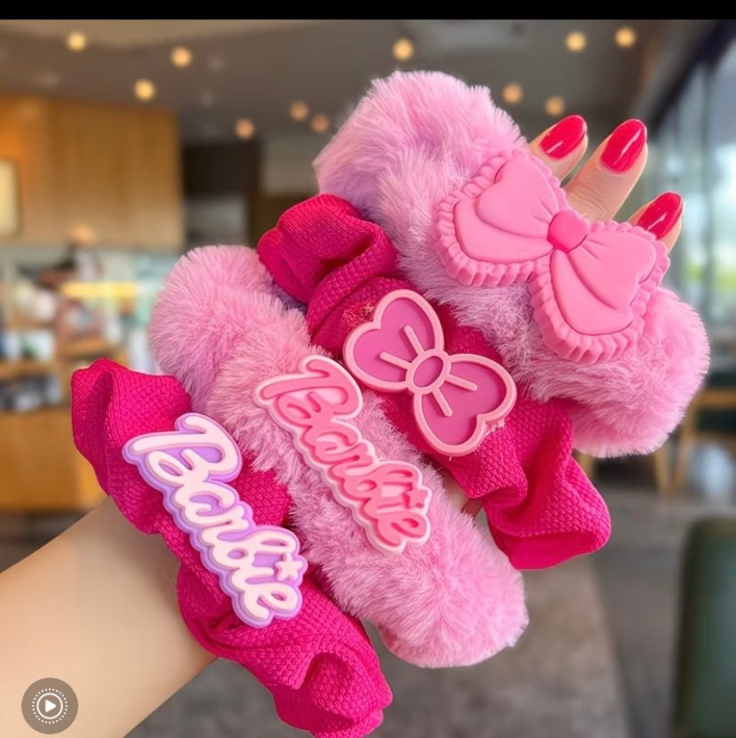 Barbie plush stylish big intestine shaped hair tie