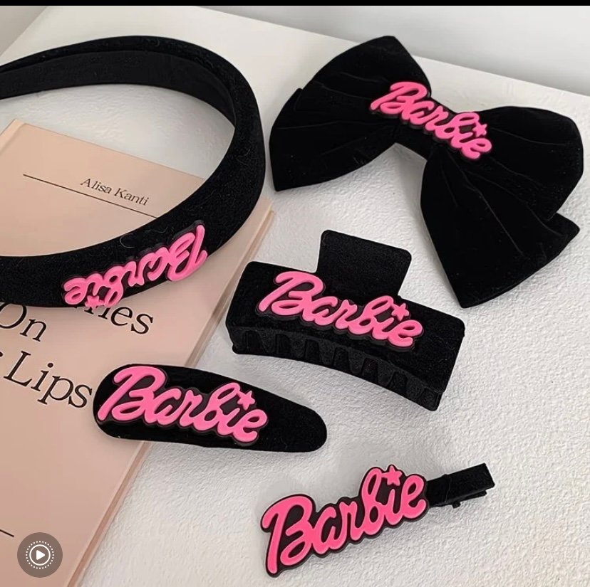 Black powder series Barbie hair accessories