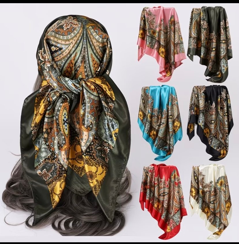 Cashew flower headscarf for women